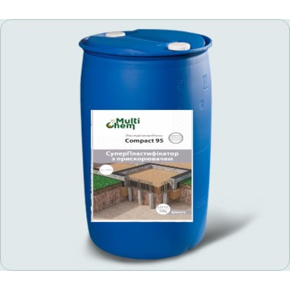 Accelerator de priză a plastifianților Compact 95 pentru plăci de pavaj din beton și gips 200 l