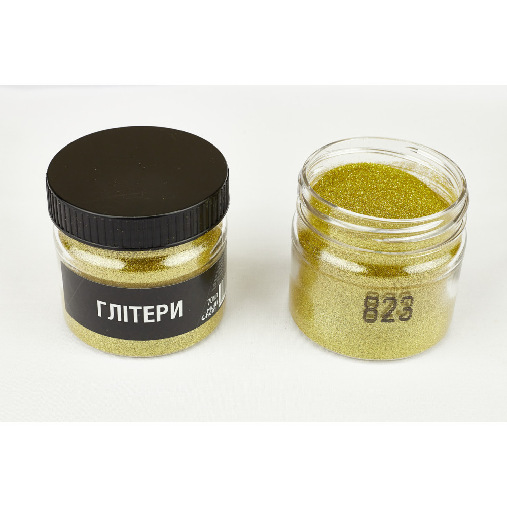 Глитер золотой 823, 0,07 мм 1/360, 70 мл