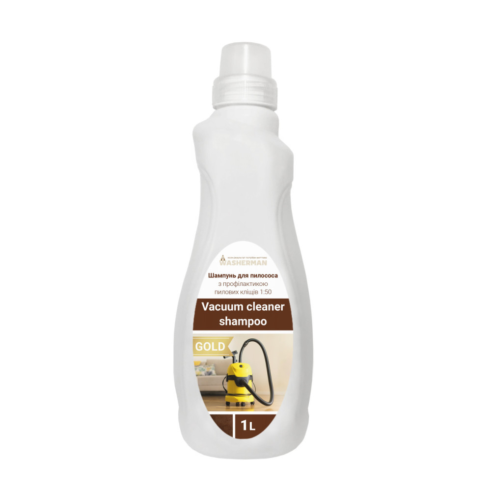 Шампунь для пылесоса с профилактикой пылевых клещей 1:50 Vacuum cleaner shampoo Gold 1 л