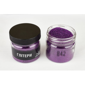 Глитер темно-фиолетовый 842, 0,2 мм 1/128, 70 мл