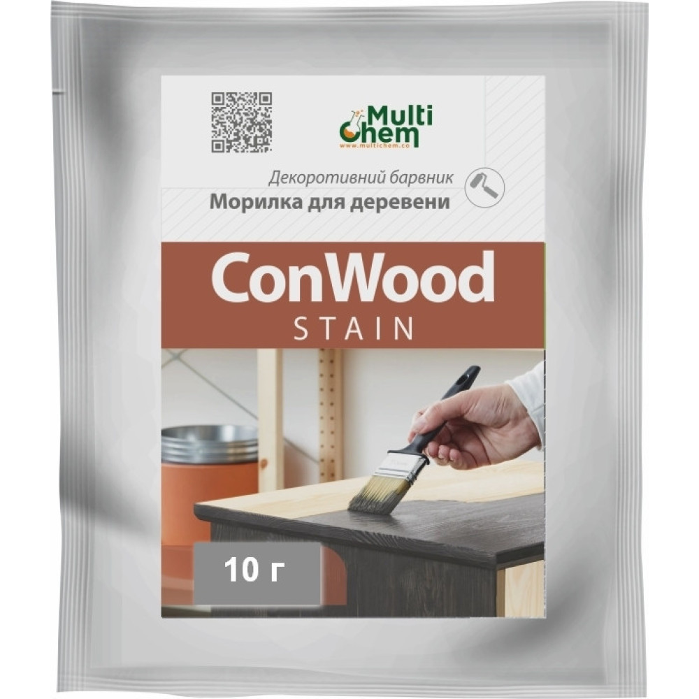 Морилка сухая на 1 л масла ConWood Stain Premium Орех, 50 мл