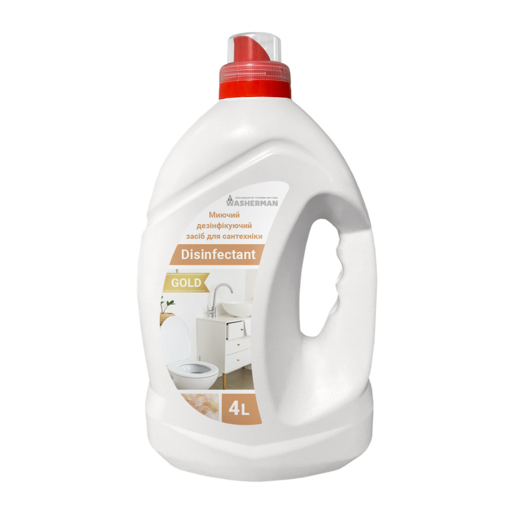Моющее дезинфицирующее средство для сантехники Disinfectant Gold, 4 л