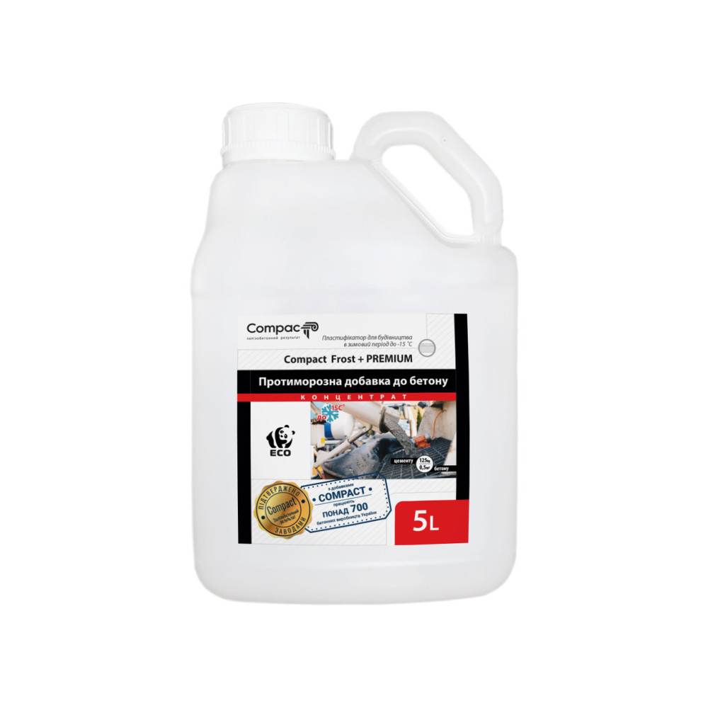 Aditiv anti-îngheț pentru beton Compact Frost + Premium 5 l