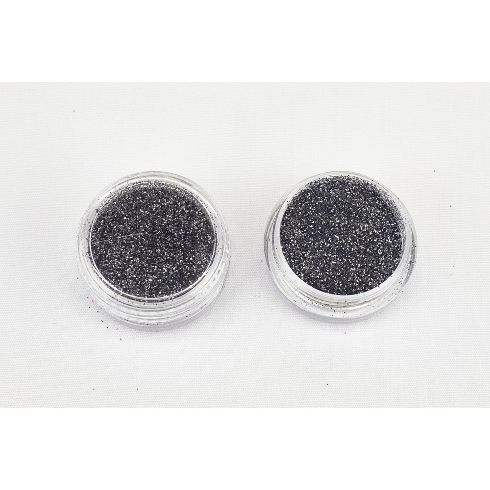 Gri glitter 858, 0,2 mm 1/128, 2 ml