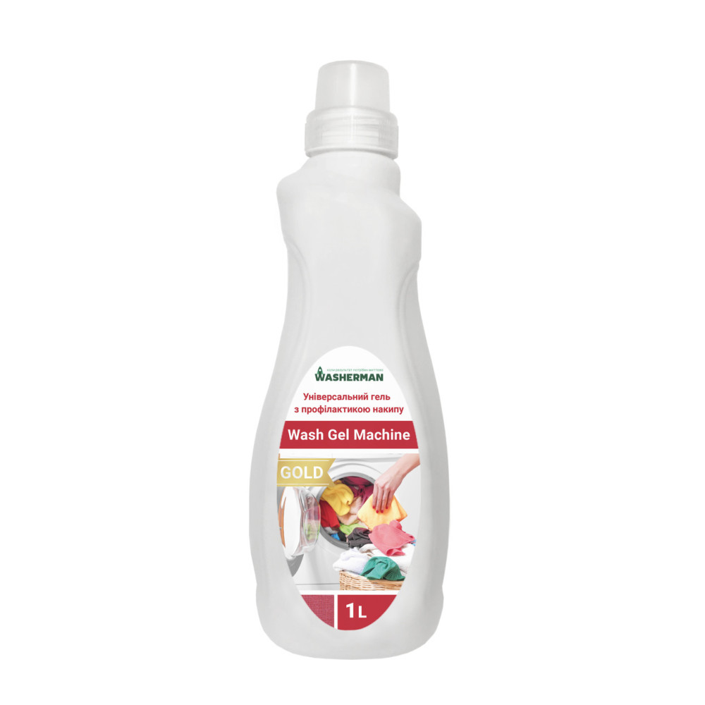 Стиральный гель автомат с профилактикой накипи Wash Gel machine Gold, 1 л