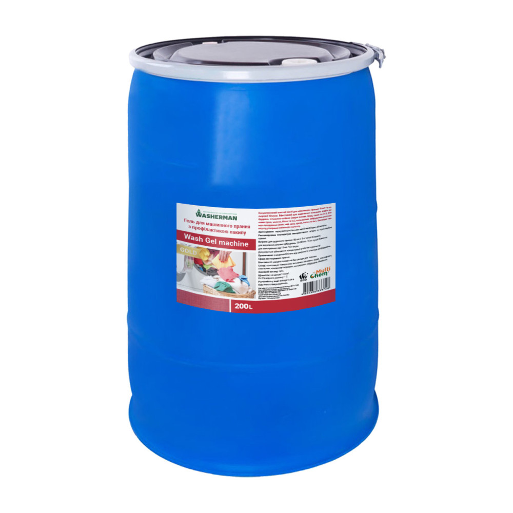 Стиральный гель автомат с профилактикой накипи Wash Gel machine Gold, 200 л