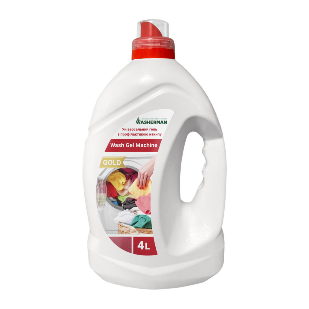 Стиральный гель автомат с профилактикой накипи Wash Gel machine Gold, 4 л