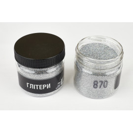 Glitter argintiu holografic 870, 0,2 mm 1/128, 70 ml