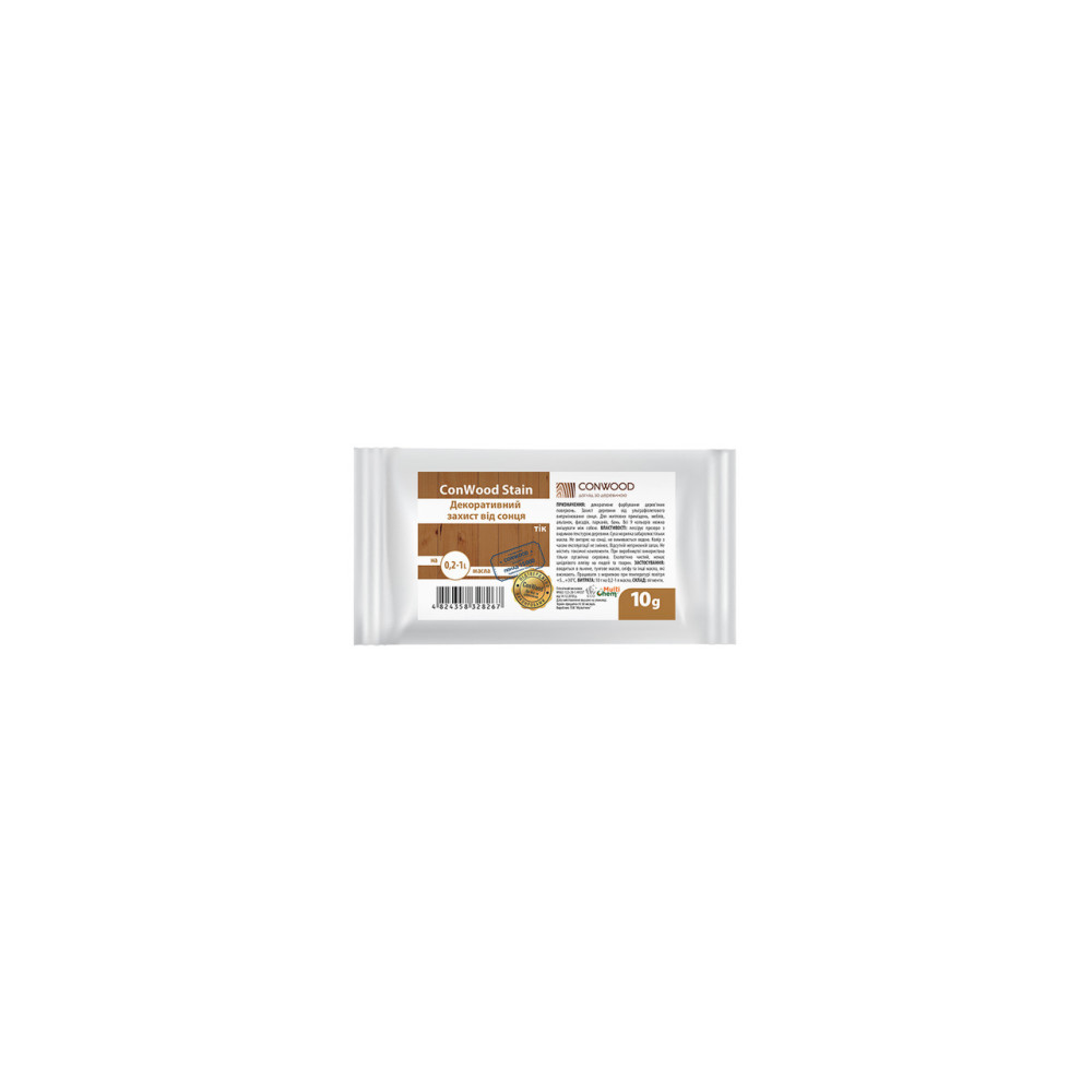 Морилка сухая на 1 л масла ConWood Stain Premium Тик, 50 мл